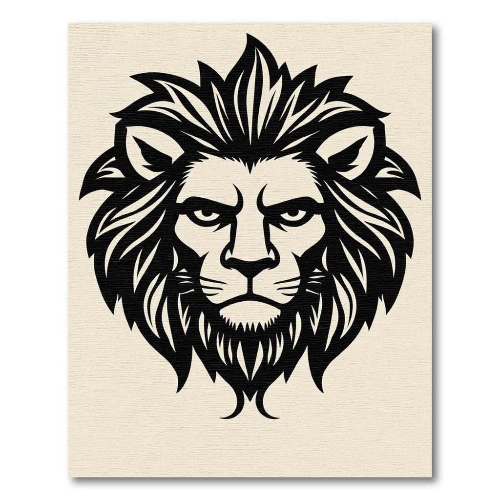 Bold Black Lion Regal Mane Rug