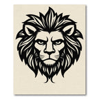 Bold Black Lion Regal Mane Rug