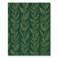 Emerald Green Golden Fern Botanical Rug