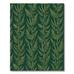 Emerald Green Golden Fern Botanical Rug