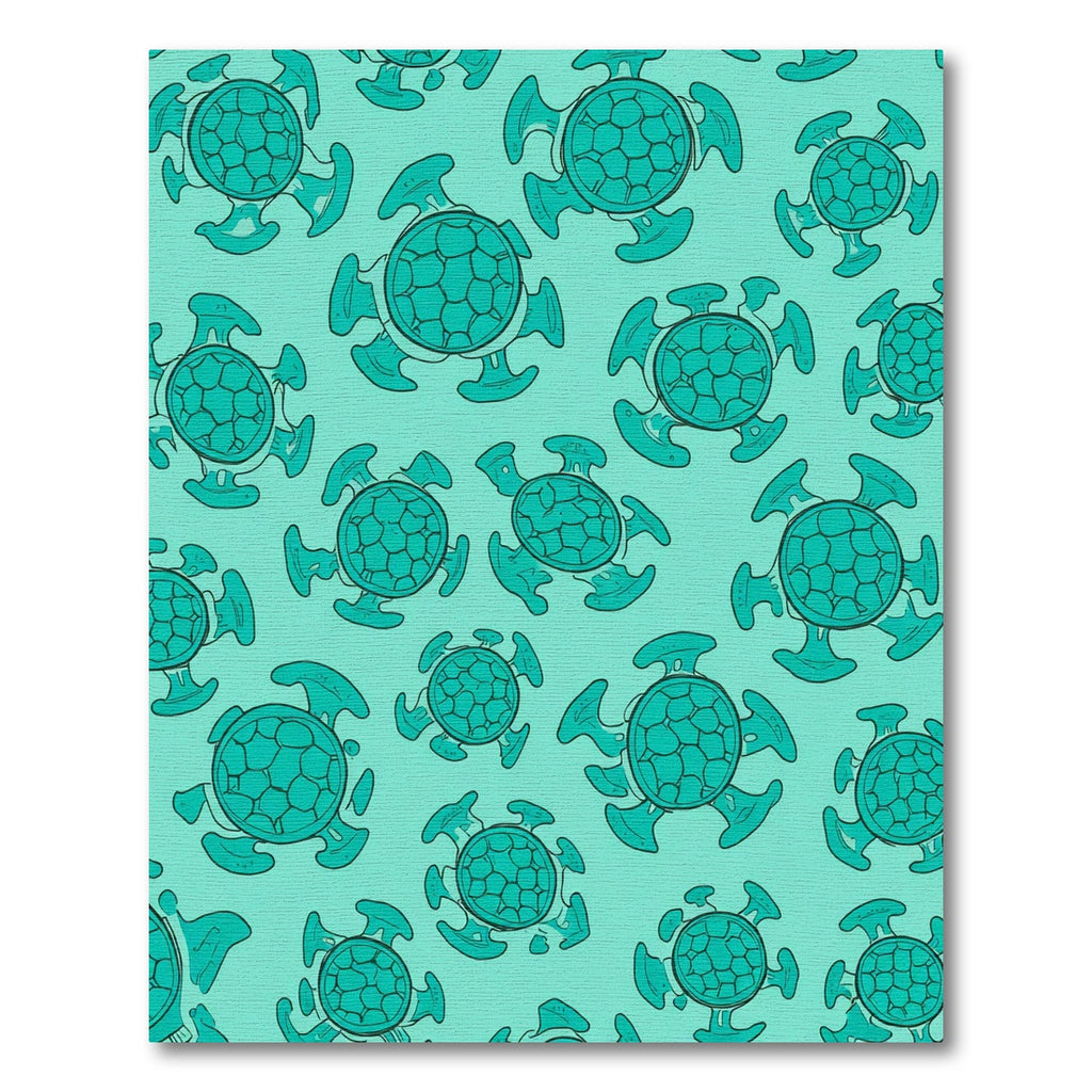 Aqua Textured Turtle Shell Arrangement Rug