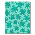 Aqua Textured Turtle Shell Arrangement Rug