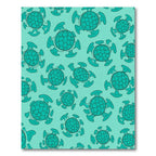 Aqua Textured Turtle Shell Arrangement Rug