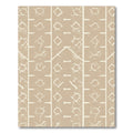 Earthy Tan Abstract Geometric Stripes Rug