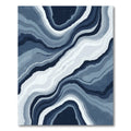 Deep Blue Agate Stone Swirl Rug