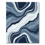 Deep Blue Agate Stone Swirl Rug