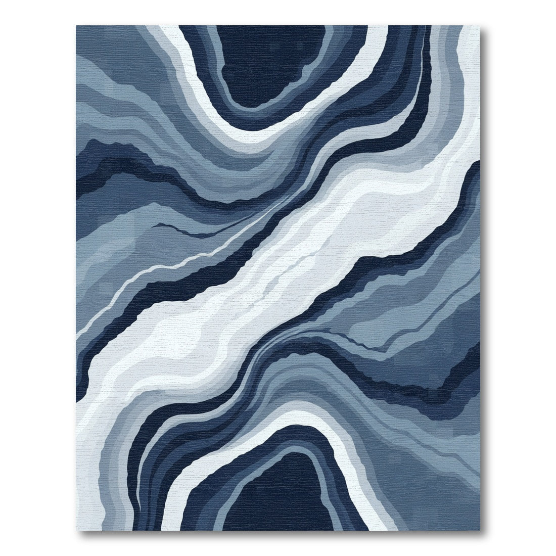 Deep Blue Agate Stone Swirl Rug