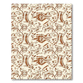 Brown Organic Abstract Scrollwork Rug