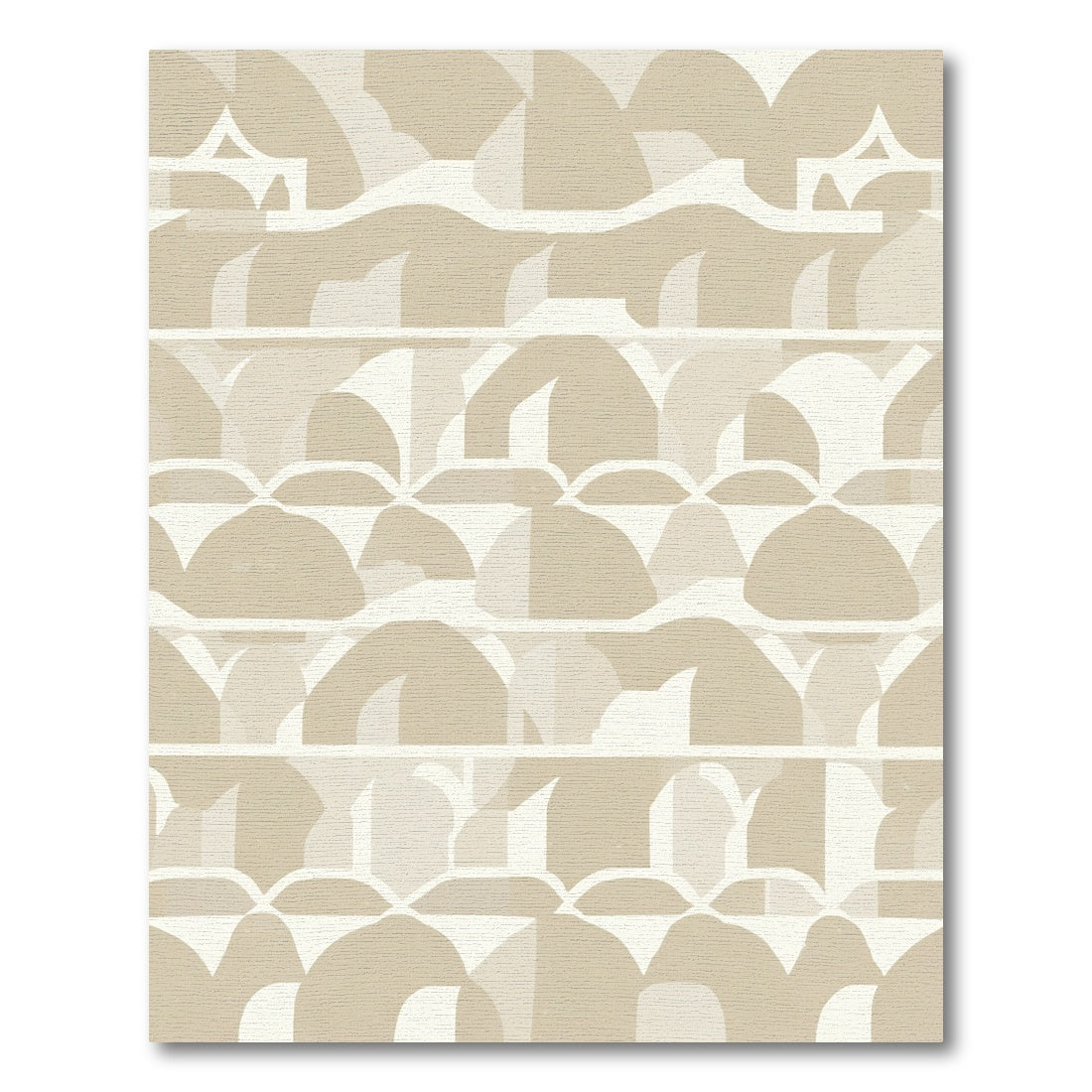 Cream Arches Organic Geometric Landscape Rug