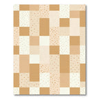Nude Terracotta Squares Speckled Pattern Rug
