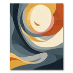 Abstract Warm Cream Swirls Rug