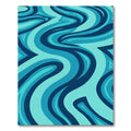 Aqua Blue Swirl Abstract Rug
