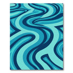 Aqua Blue Swirl Abstract Rug