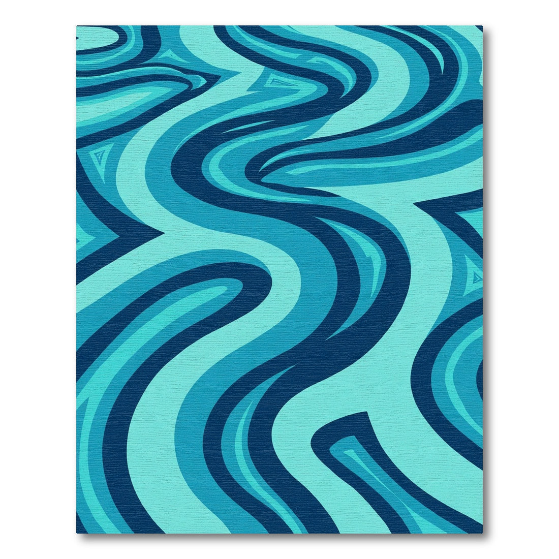 Aqua Blue Swirl Abstract Rug