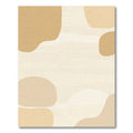 Abstract Ochre Organic Shapes Rug