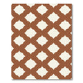 Earthy Ochre Lattice Diamond Rug