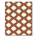 Earthy Ochre Lattice Diamond Rug