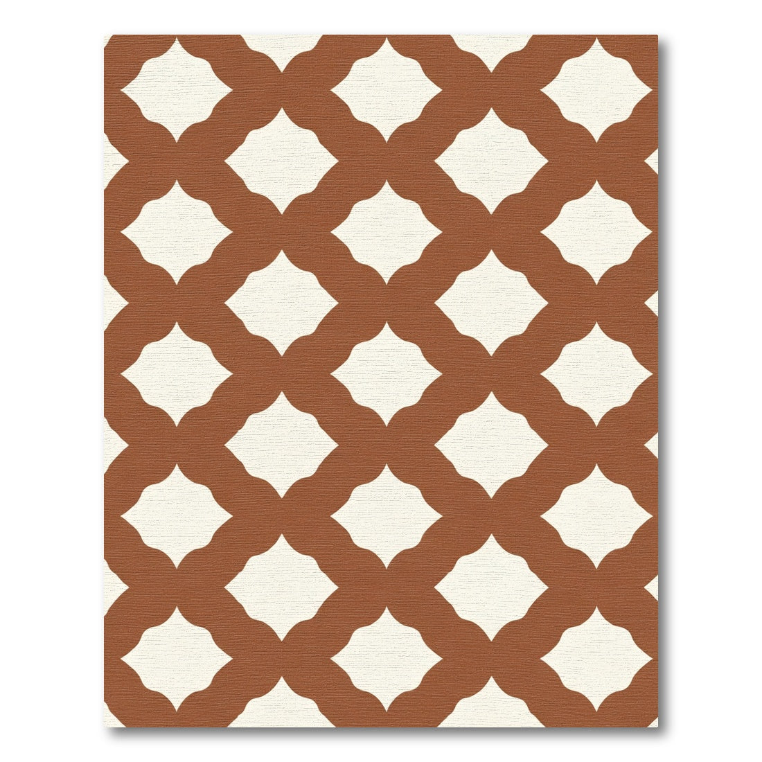 Earthy Ochre Lattice Diamond Rug