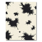 Black Splatter Abstract Organic Rug