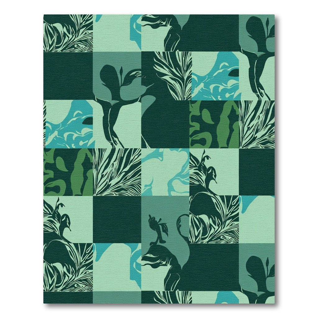 Emerald Green Floral Patchwork Rug