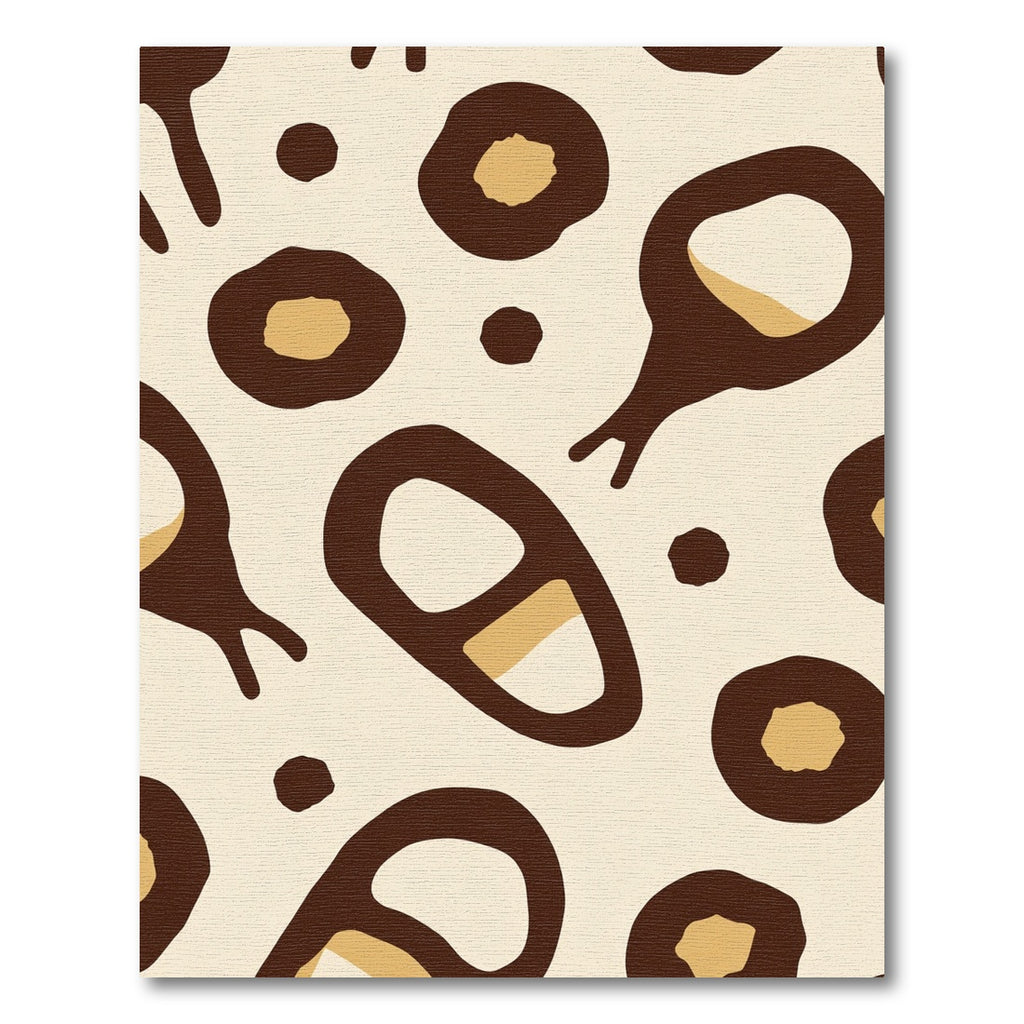 Abstract Cheetah Spots Cream Brown Rug