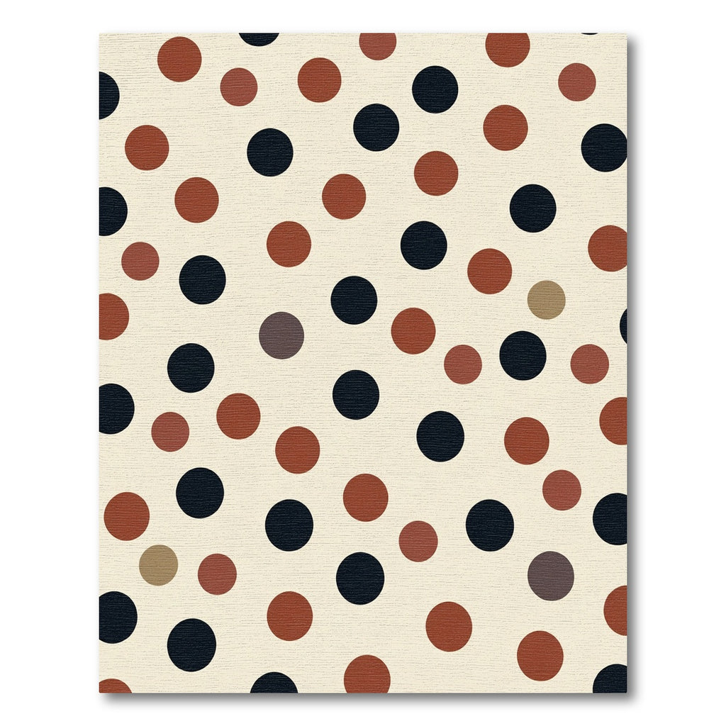 Terracotta Black Polka Dot Scatter Rug