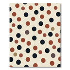 Terracotta Black Polka Dot Scatter Rug