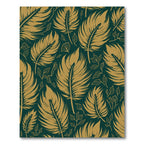 Golden Feather Foliage Emerald Rug
