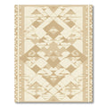 Neutral Tones Geometric Diamond Medallion Rug