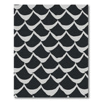 Monochrome Wave Scale Arrangement Rug