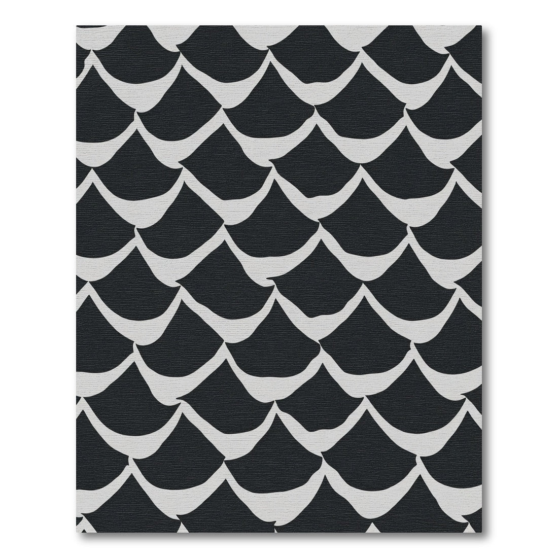 Monochrome Wave Scale Arrangement Rug