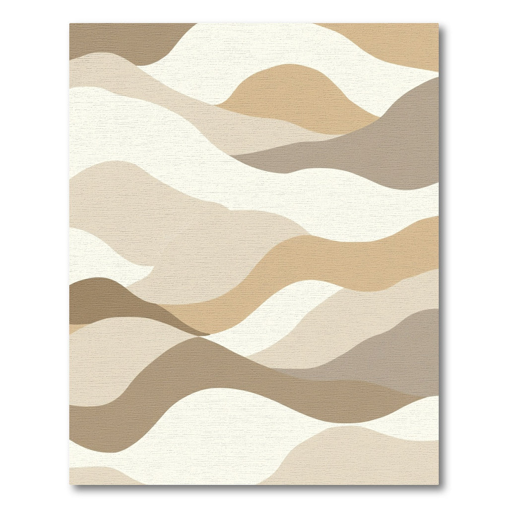 Earthy Abstract Landscape Wave Rug