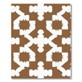 Brown And White Geometric Starburst Rug
