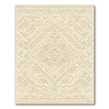 Geometric Diamond Tribal Layered Cream Rug