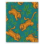 Orange Tiger Jungle Scene Rug