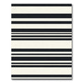 Classic Black Cream Stripe Rug