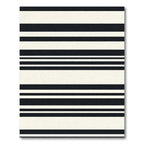 Classic Black Cream Stripe Rug