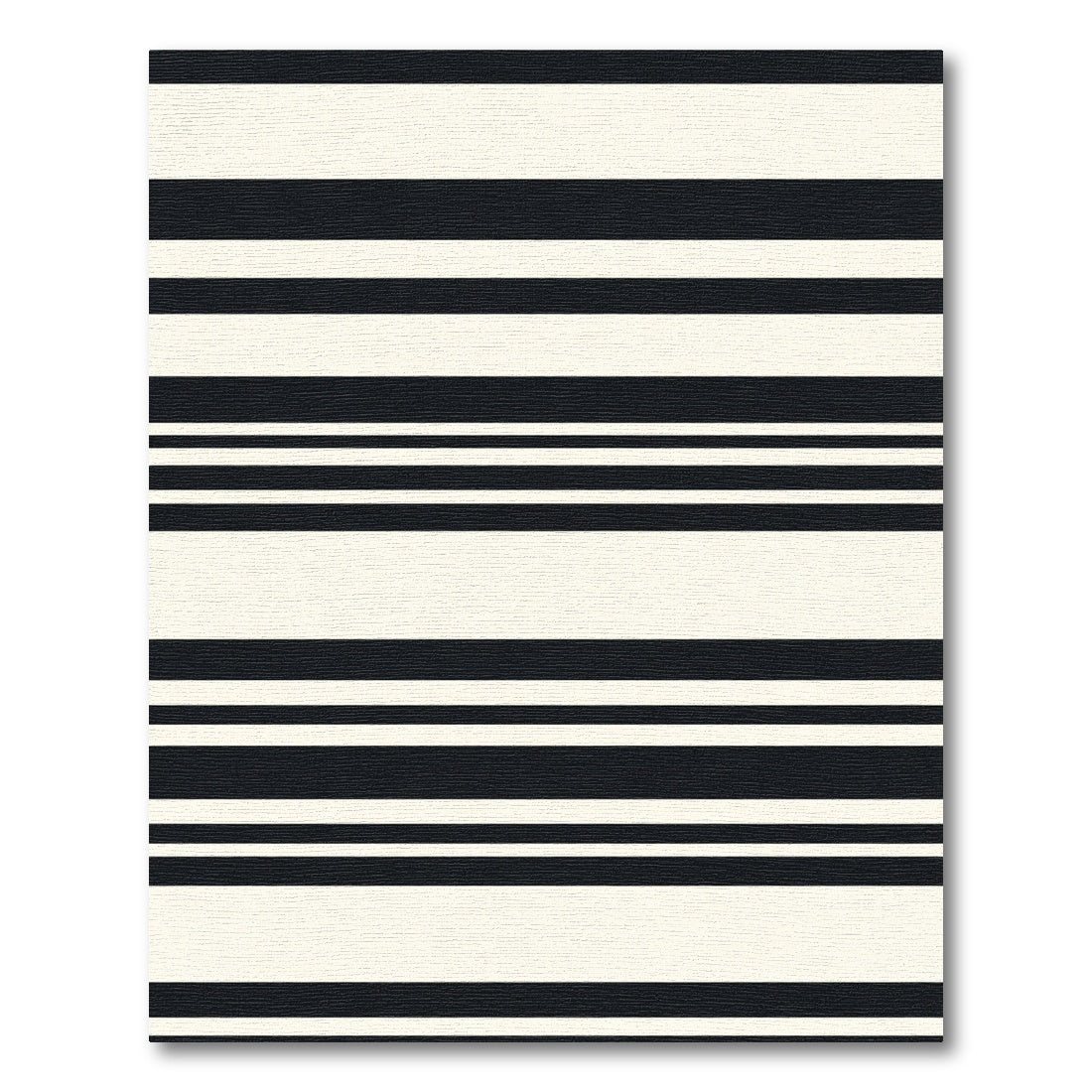 Classic Black Cream Stripe Rug