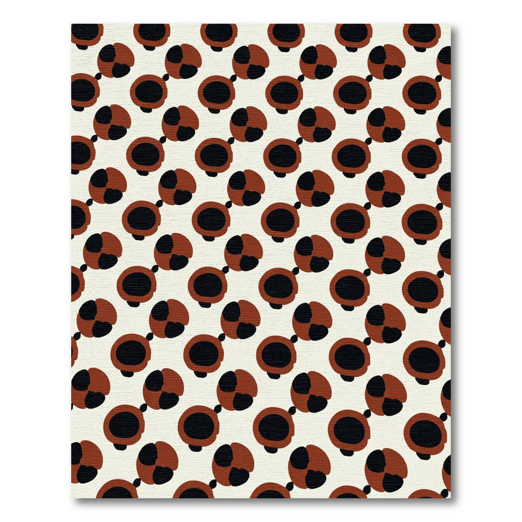 Brown and Black Dot Chain Rug