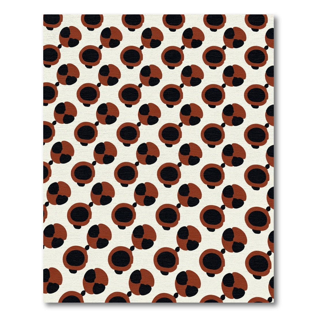 Brown and Black Dot Chain Rug