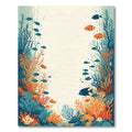 Aquatic Coral Reef Fish Scene Rug