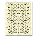 Whimsical Garden Insect Botanical Banner Rug