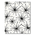 Black Starburst Dandelion Gold Speckle Rug