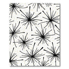 Black Starburst Dandelion Gold Speckle Rug
