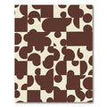 Brown Cream Geometric Circles Rug