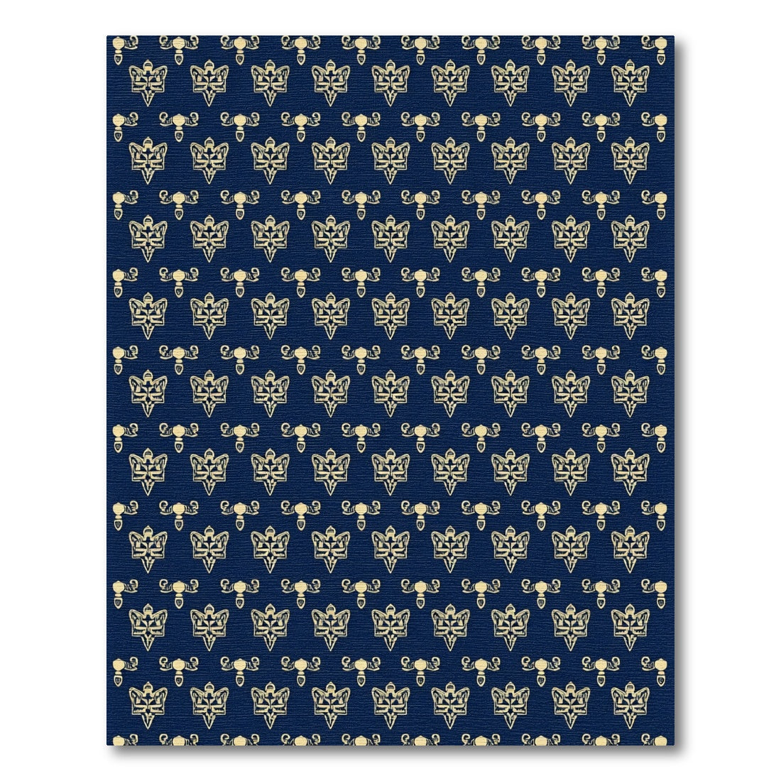 Gold Crested Imperial Motif Navy Rug