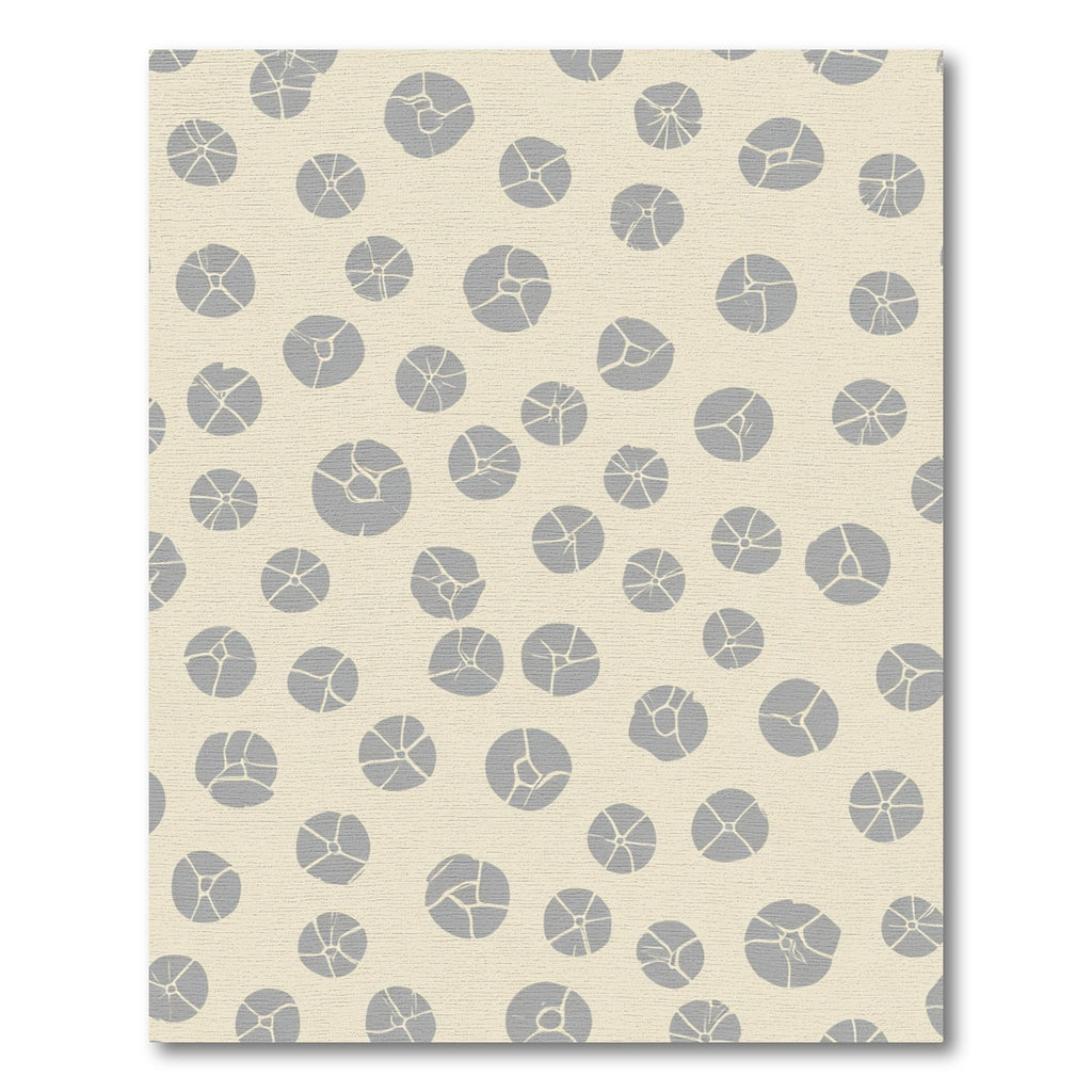 Soft Gray Abstract Floral Scatter Rug