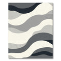 Monochromatic Abstract Wavy Bands Rug
