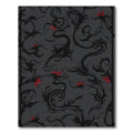 Dark Floral Vines Red Accents Rug