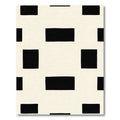 Black White Grid Rectangles Rug